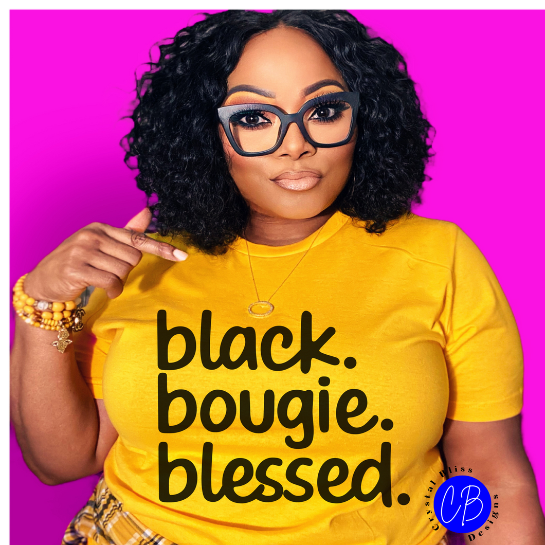 Black Bougie  Blessed T-shirt